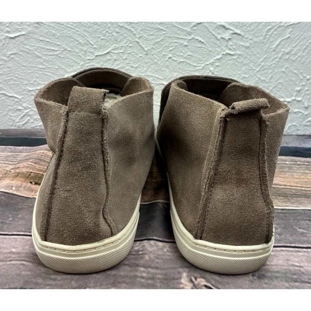 DV by Dolce Vita Slip On Ankle Sneakers Womens 9.5 Taupe Suede Platform Shoes